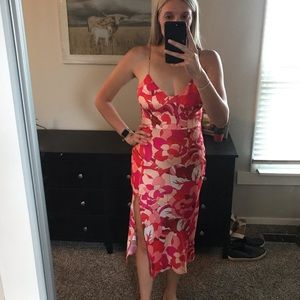 Hello Molly Runaway Tammy Midi Dress FuchsiaFloral